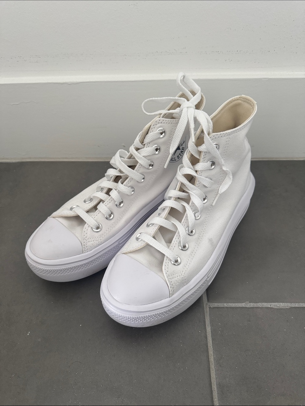 Converse Platform High-Top Canvas Sneakers in White